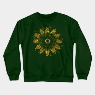 Boho sunflower mandala pattern Crewneck Sweatshirt